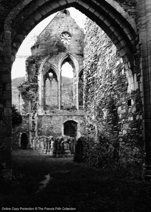 Photo of Valle Crucis, Abbey, West Front Through Archway 1948