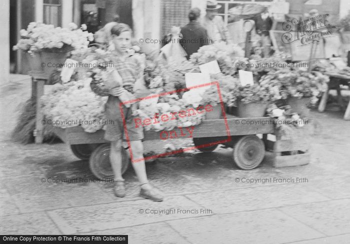 Photo of Venice, Flower Stall, The Market 1938
