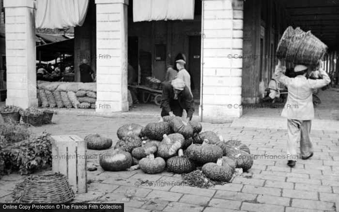 Photo of Venice, Pumpkins In The Market 1938