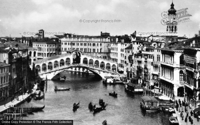 Photo of Venice, The Rialto Bridge c.1935