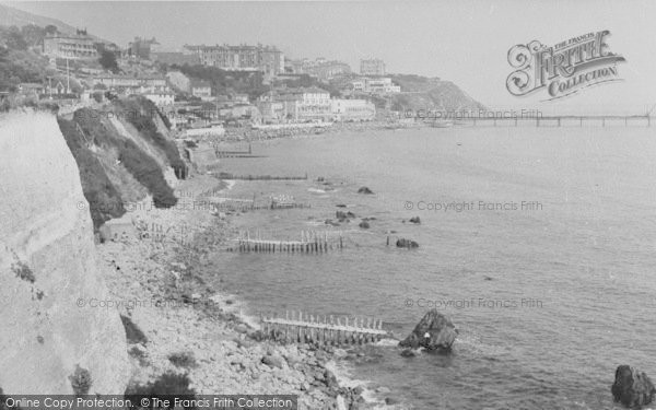 Photo of Ventnor, The Cliffs And Beach c.1950