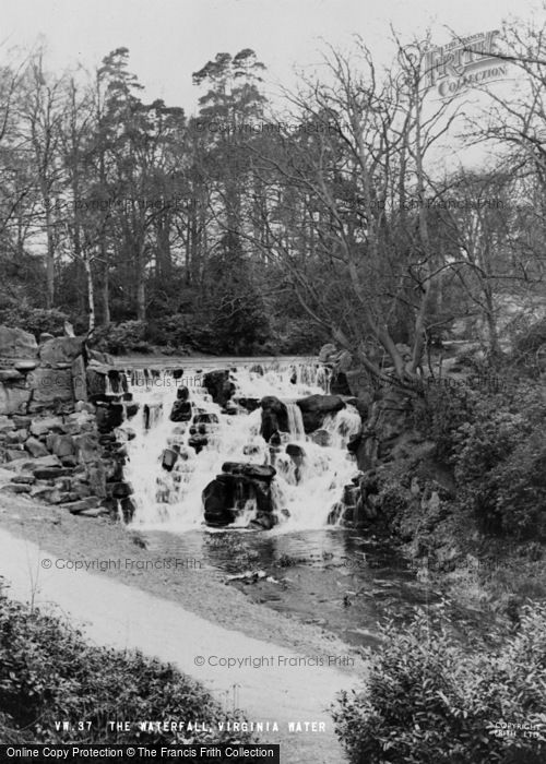 Photo of Virginia Water, The Waterfall c.1955