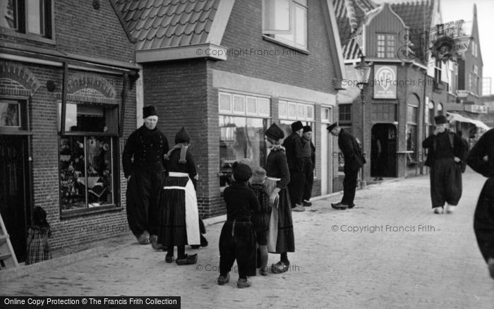 Photo of Volendam, People In Traditional Dutch Clothes 1938