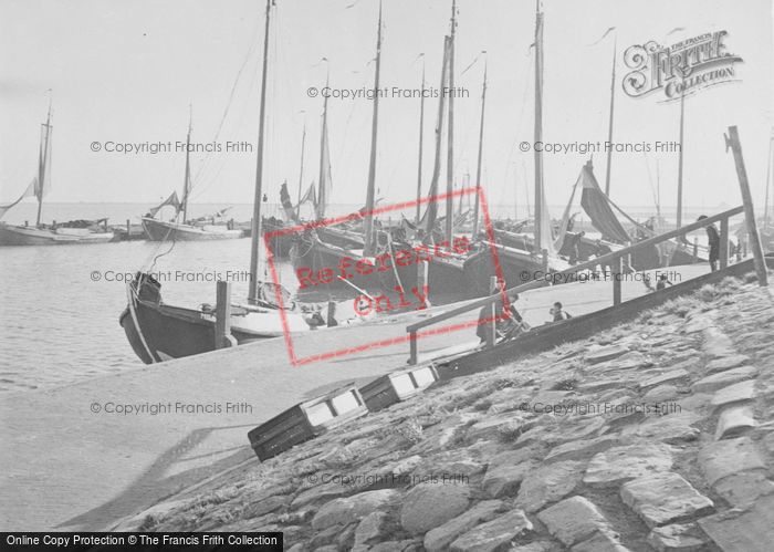 Photo of Volendam, Sailing Boats In The Harbour c.1938