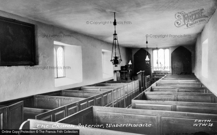Photo of Waberthwaite, Church Interior c.1960