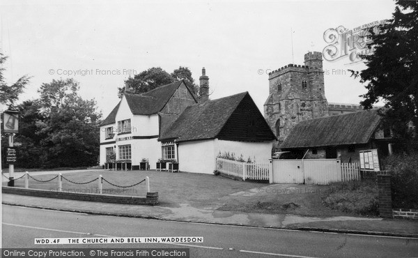 Photo of Waddesdon, St Michael And All Saints Church And Bell Inn c.1955