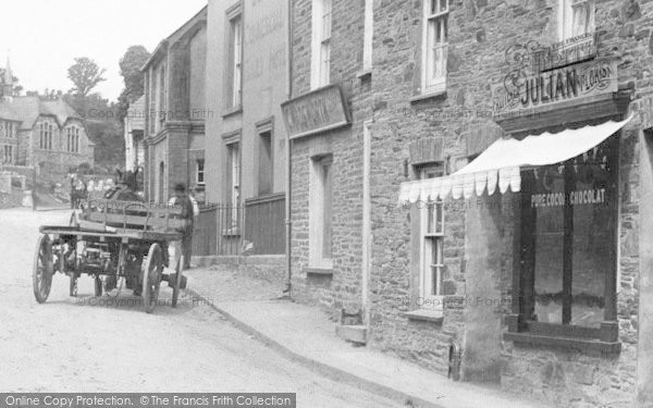 Photo of Wadebridge, Molesworth Street, Shops And Horse Cart 1903