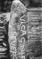 Tombstone Of Ulcagnus At Nanscow c.1900, Wadebridge