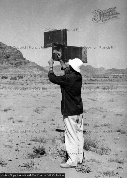 Photo of Wadi Rum, Dr Unwin's Signpost 1965