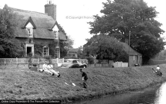 Photo of Wainfleet All Saints, People On The Riverbank c.1955