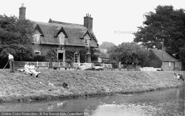 Photo of Wainfleet All Saints, Thatched Cottages c.1955