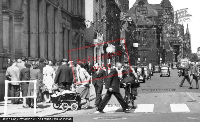 Photo of Wakefield, Crossing Wood Street c.1953