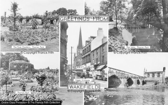 Photo of Wakefield, Greetings From Wakefield Composite c.1955
