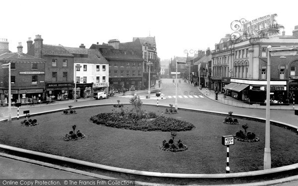 Photo of Wakefield, The Bull Ring c.1955