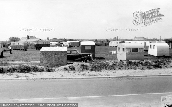 Photo of Walcott on Sea, Cliffside Caravan Park c1955