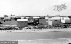 Walcott on Sea, Cliffside Caravan Park c1955