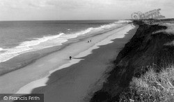 Walcott On Sea, The Beach And The Cliffs c.1960, Walcott