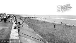 Walcott On Sea, The Sea Wall And The Beach c.1955, Walcott