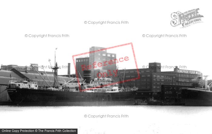 Photo of Wallasey, Homepride Flour Mills And Ship c.1965