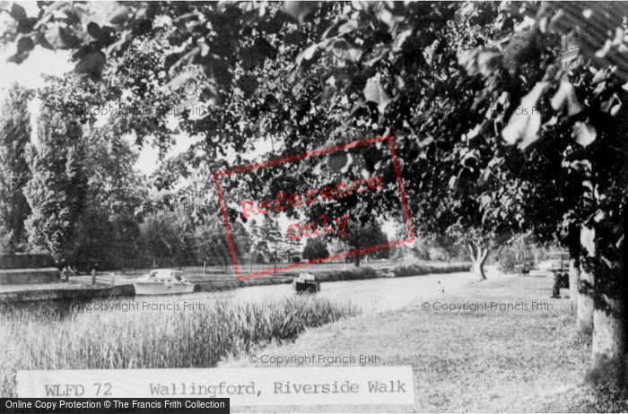 Photo of Wallingford, Riverside Walk c.1955