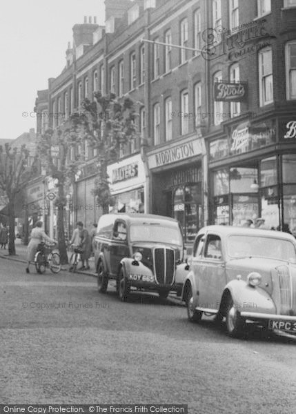 Photo of Wallington, Shops On Woodcote Road c.1955
