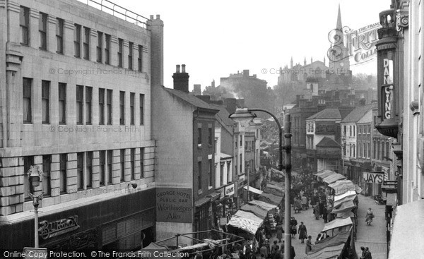 Photo of Walsall, Market Day 1955