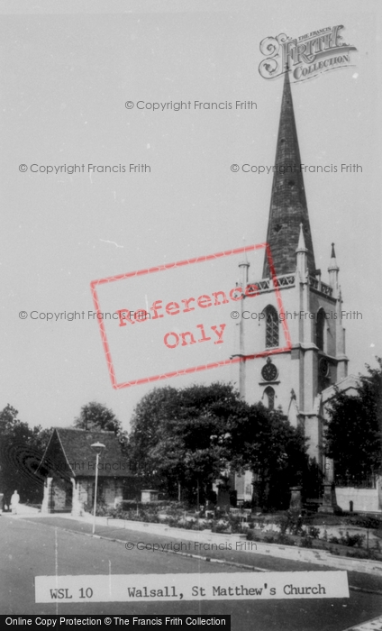 Photo of Walsall, St Matthew's Church c.1960