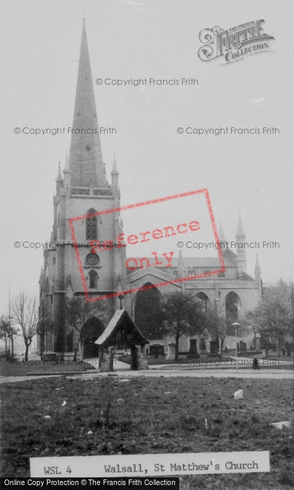 Photo of Walsall, St Matthew's Church c.1965