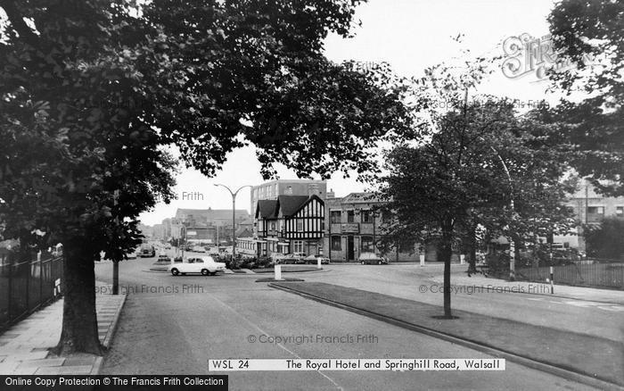 Photo of Walsall, The Royal Hotel And Springhill Road c.1965