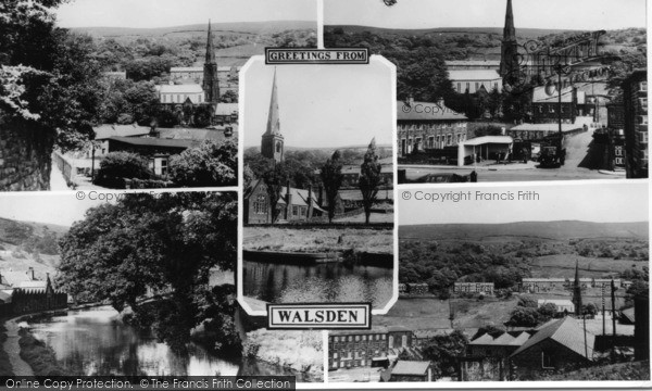 Photo of Walsden, Greetings From Walsden Composite c.1960