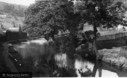 Rochdale Canal From Hollins Bridge c.1960, Walsden