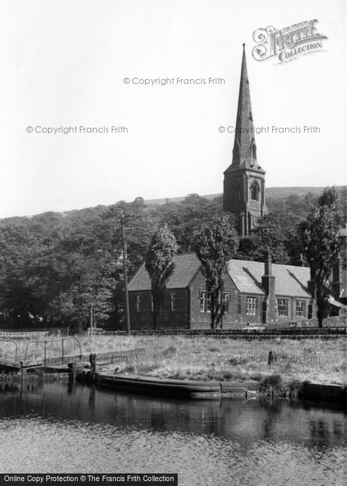 Photo of Walsden, St Peter's Church And Travis Mill Lock c.1960