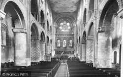 Abbey Church, The Nave 1921, Waltham Abbey