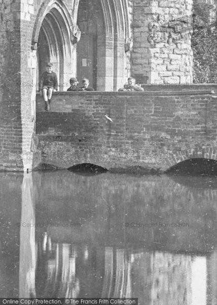 Photo of Waltham Abbey, Boys At The Old Gateway 1921