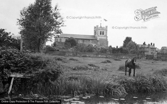 Photo of Waltham Abbey, Church From The River c.1937