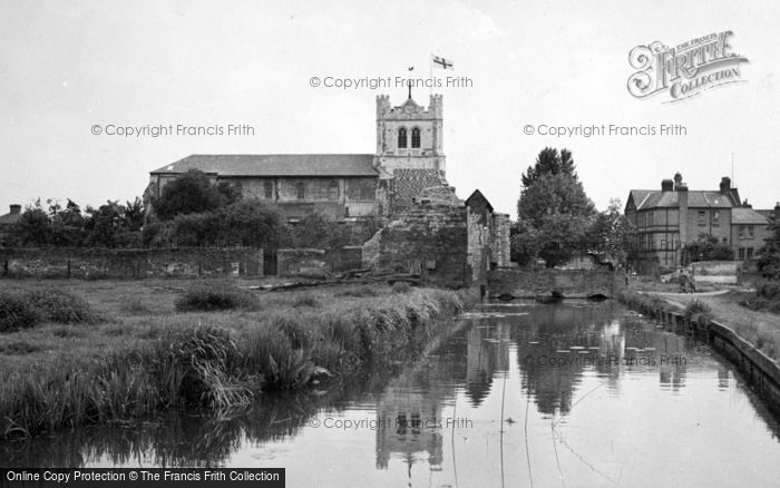 Photo of Waltham Abbey, Church From The River c.1937