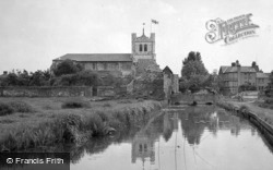 Church From The River c.1937, Waltham Abbey