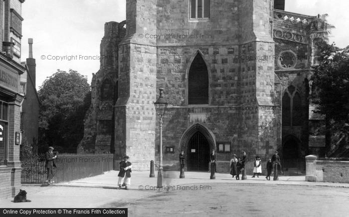 Photo of Waltham Abbey, In Front Of The Abbey  1906