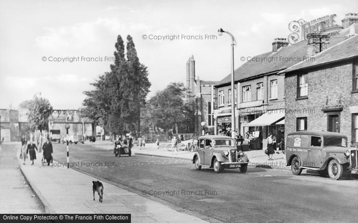 Photo of Waltham Cross, High Street And Trinity Church c.1950