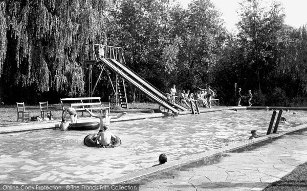 Photo of Waltham St Lawrence, Swimming Pool c.1955