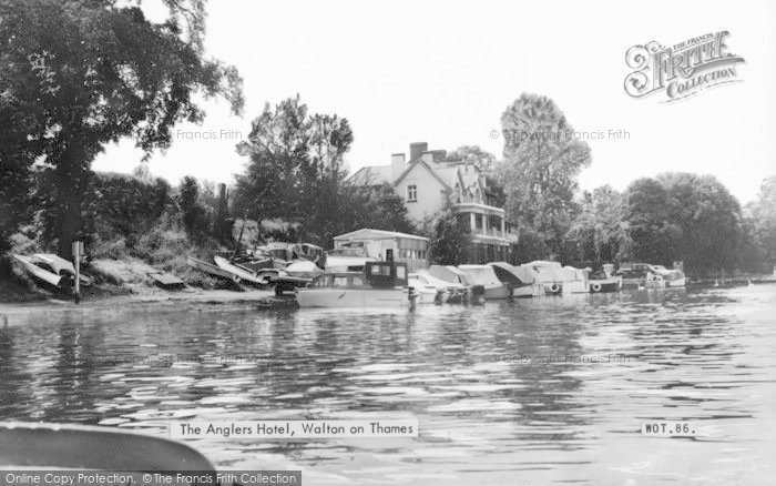 Photo of Walton On Thames, Anglers Hotel c.1965