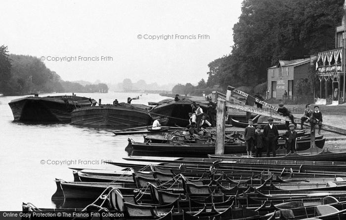 Photo of Walton On Thames, Barges And Pleasure Boats 1908