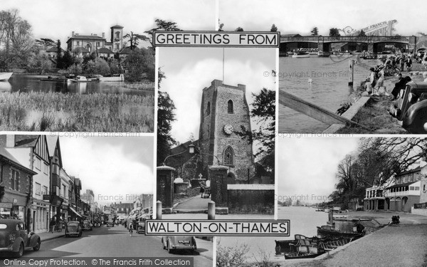 Photo of Walton On Thames, Composite c.1955