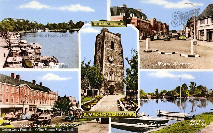 Photo of Walton On Thames, Composite c.1960