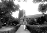 Girl By St Mary's Church 1908, Walton-on-Thames