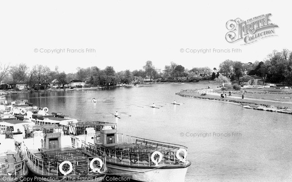 Photo of Walton On Thames, River Thames From The Bridge c.1955