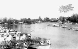 River Thames From The Bridge c.1955, Walton-on-Thames