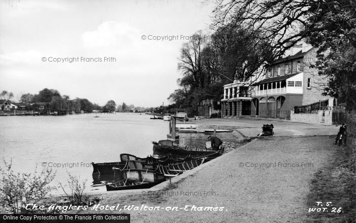 Photo of Walton On Thames, The Angler's Hotal c.1955