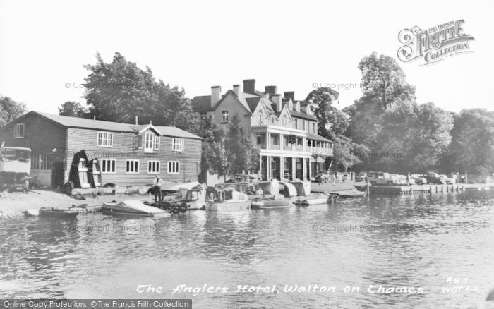 Photo of Walton On Thames, The Anglers Hotel c.1960