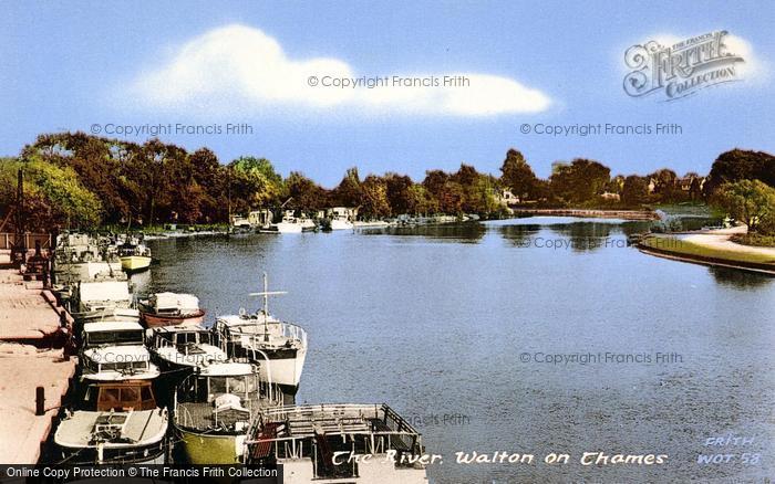Photo of Walton On Thames, The River c.1960
